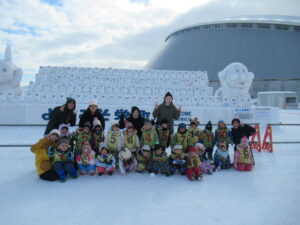 園外保育　さっぽろ雪まつり つどーむ会場　たんぽぽ組